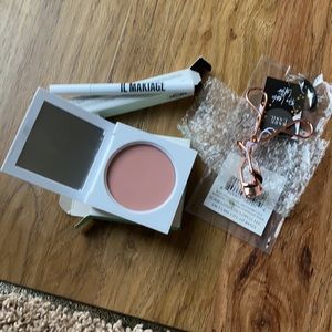 Makeup bundle! New! Blush, waterproof liner, lash curler